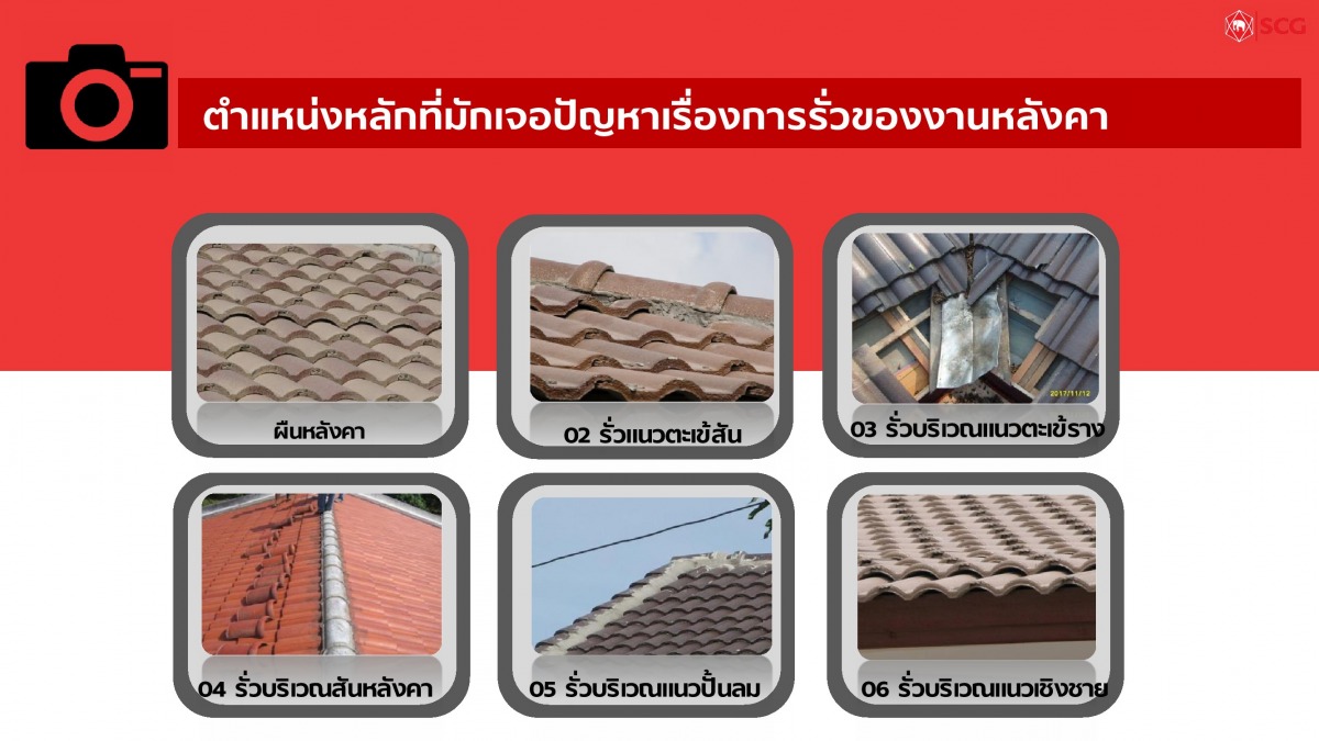 ปัญหาการรั่วของหลังคา