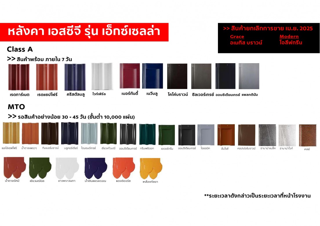 หลังคาเซรามิกเอ็กซ์เซลล่า EXCELLA SCG